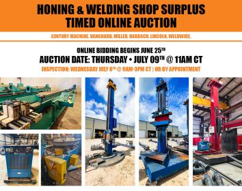 CLOSED - Metalworking, Honing & Welding Shop Surplus | Timed Online Auction