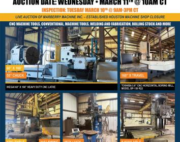 CLOSED - Large CNC & Manual Machining Surplus Auction - Houston, Texas