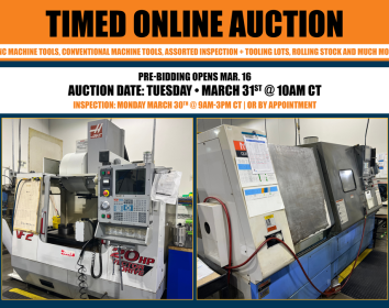 CLOSED - Machine Tools Multi Location Timed Online Auction - Houston Texas