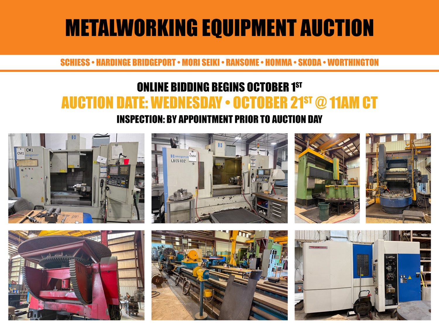 Multi Location Metalworking Auction - October