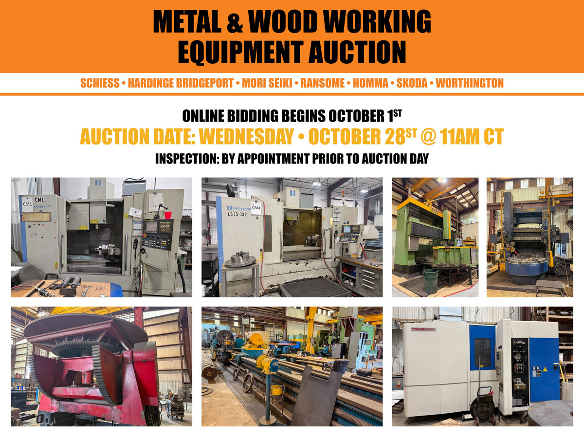 Multi Location Metal & Wood Working Auction - October
