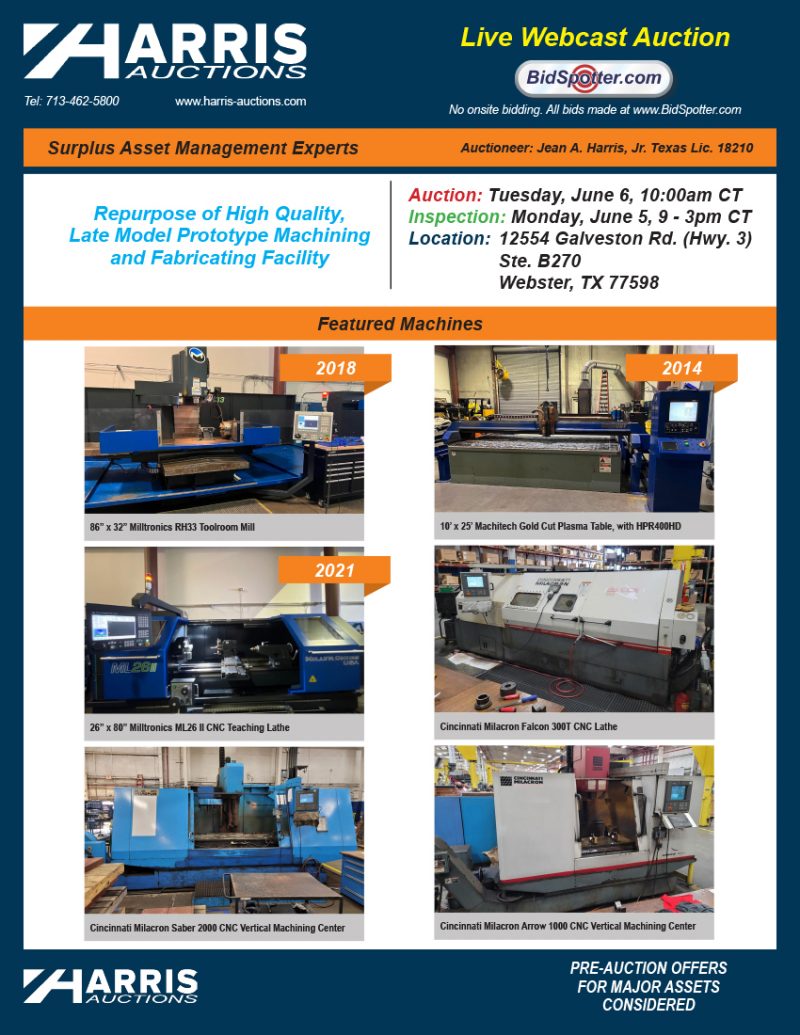 Houston Lathes, Mills, and Metalworking | Harris Machine Tools