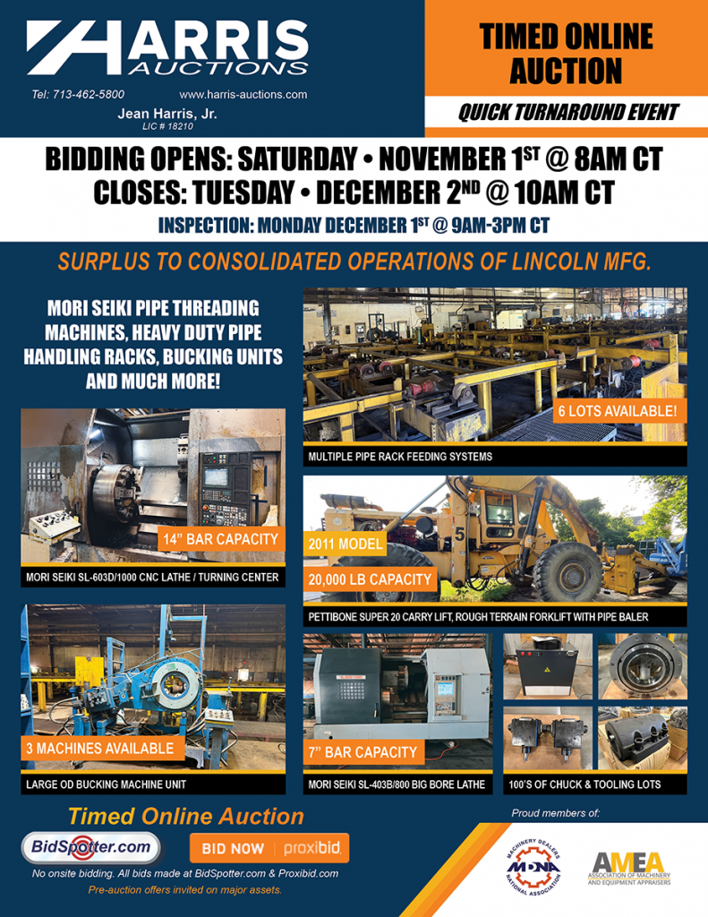 Lincoln Manufacturing Auction on Nov. 18 2025
