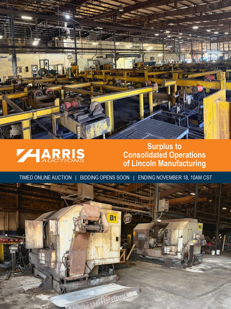 Lincoln Manufacturing Auction on Nov. 18 2025